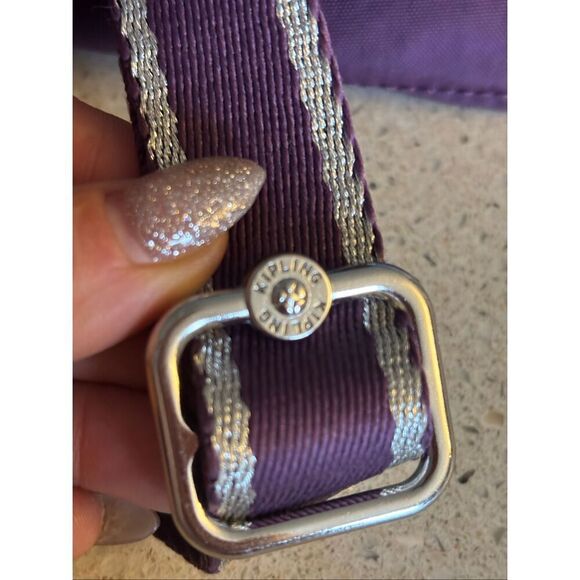 Kipling purple backpack purse